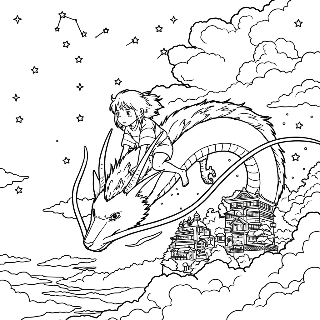 Spirited Away 26 para colorear para imprimir kawaii