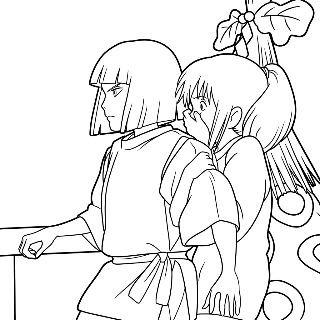 Spirited Away 28 para colorear para imprimir para niño de 10 años