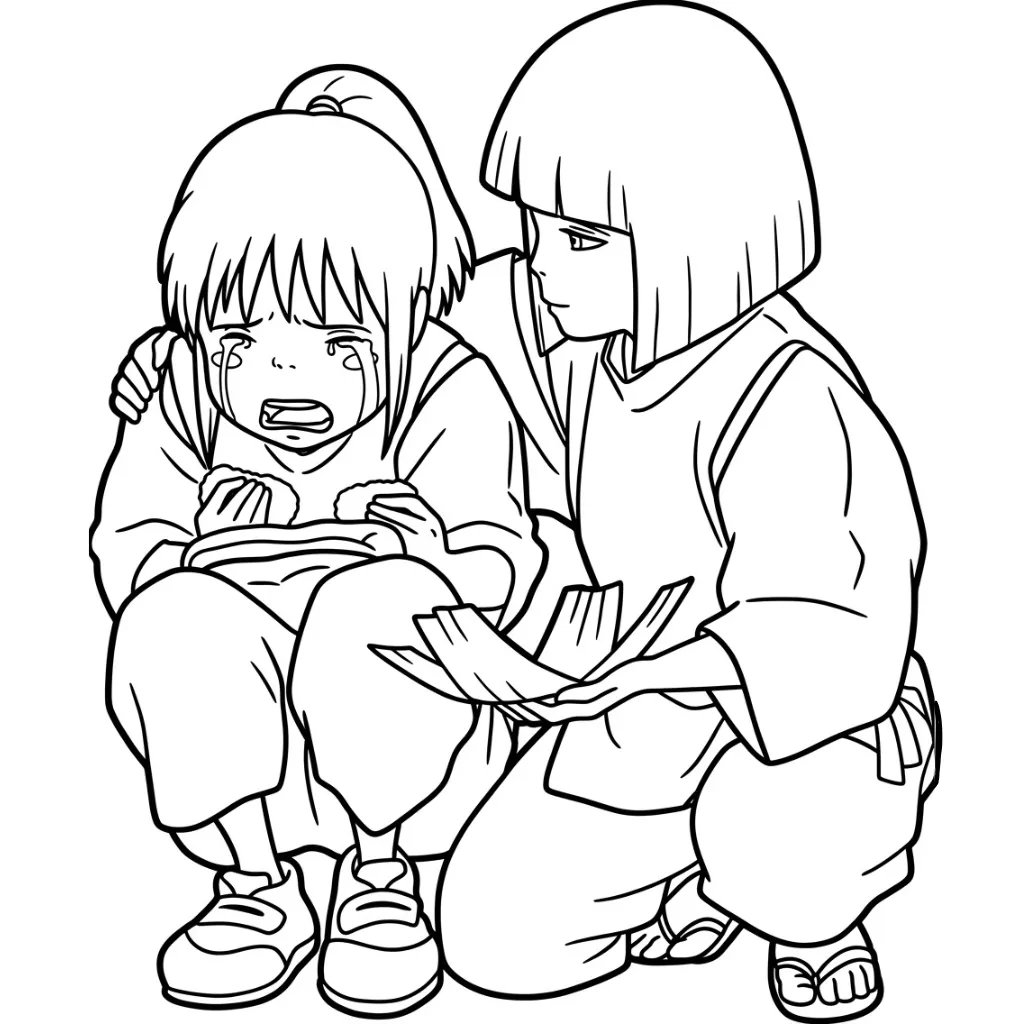 Spirited Away 3 para colorear para niño de 2 años