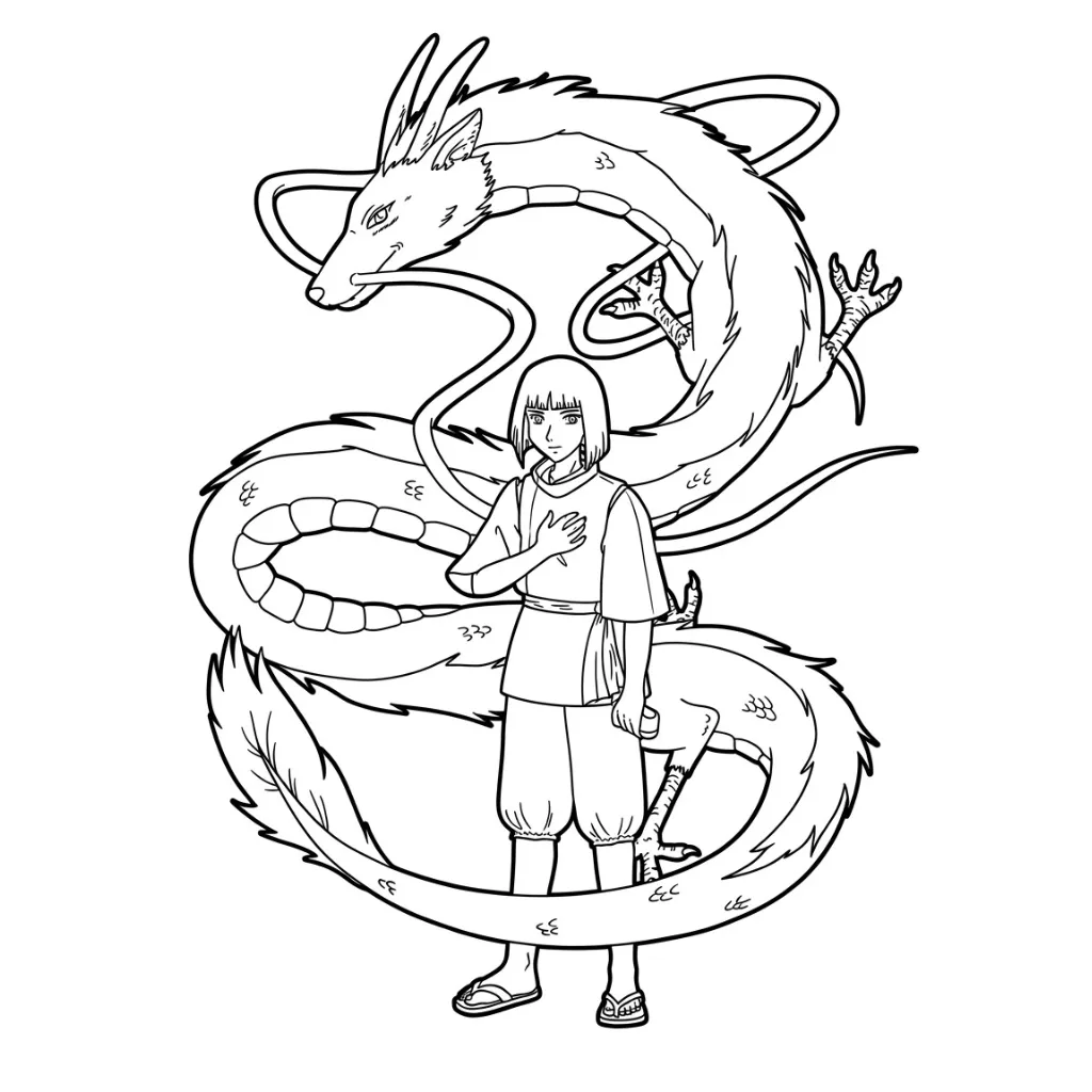Spirited Away 30 para colorear para niño para imprimir gratis