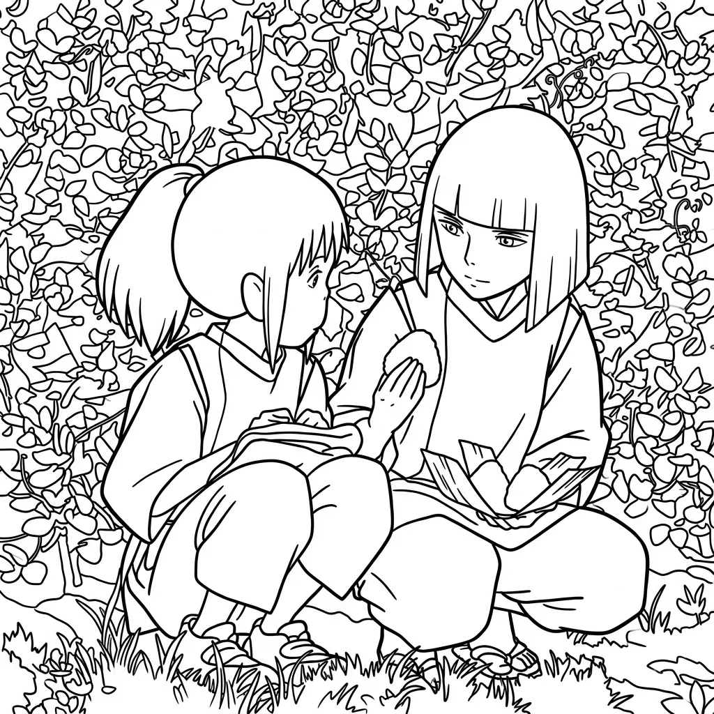 Spirited Away 6 para colorear para niño de 7 años