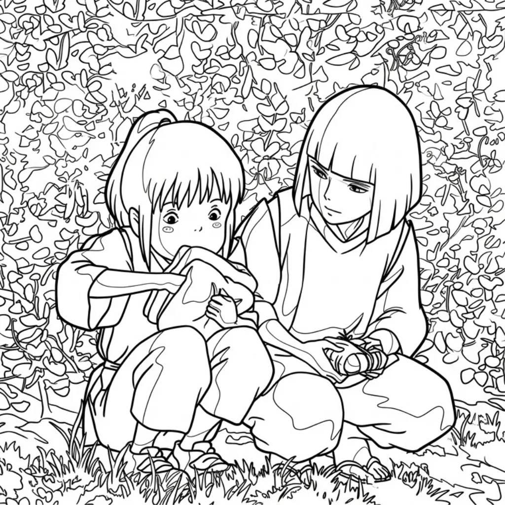Spirited Away 7 para colorear para imprimir gratis pdf