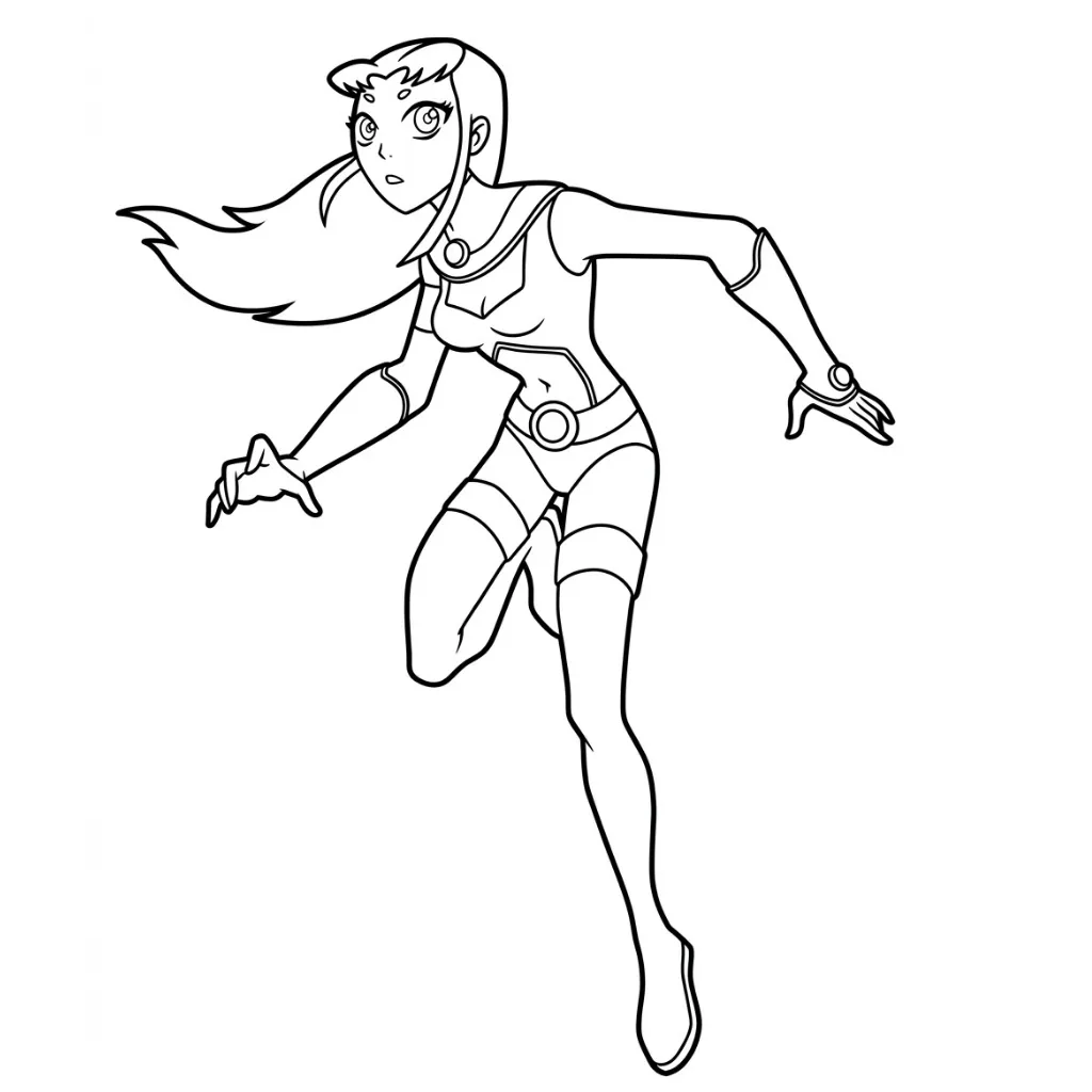 Starfire 13 para colorear gratis para niños