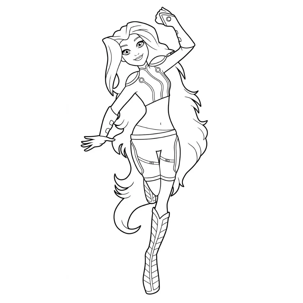 Starfire 23 para colorear gratis para niños
