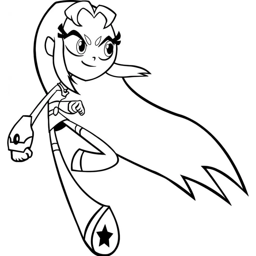 Starfire 4 para colorear para imprimir pdf
