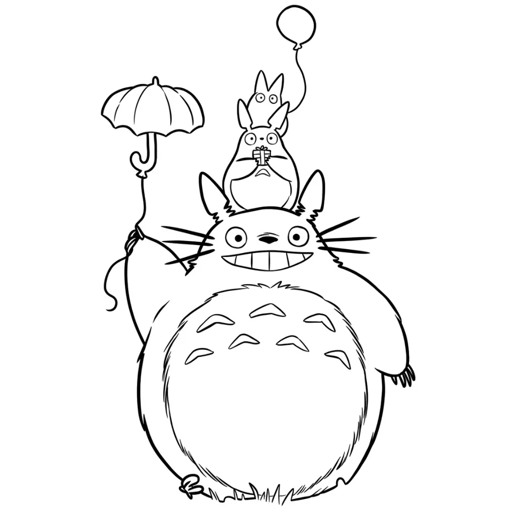 Totoro 10 para colorear para imprimir gratis