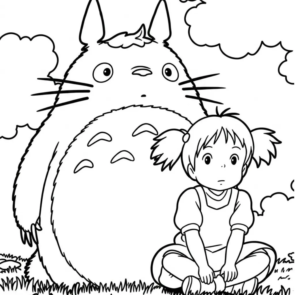 Totoro 15 para colorear en línea