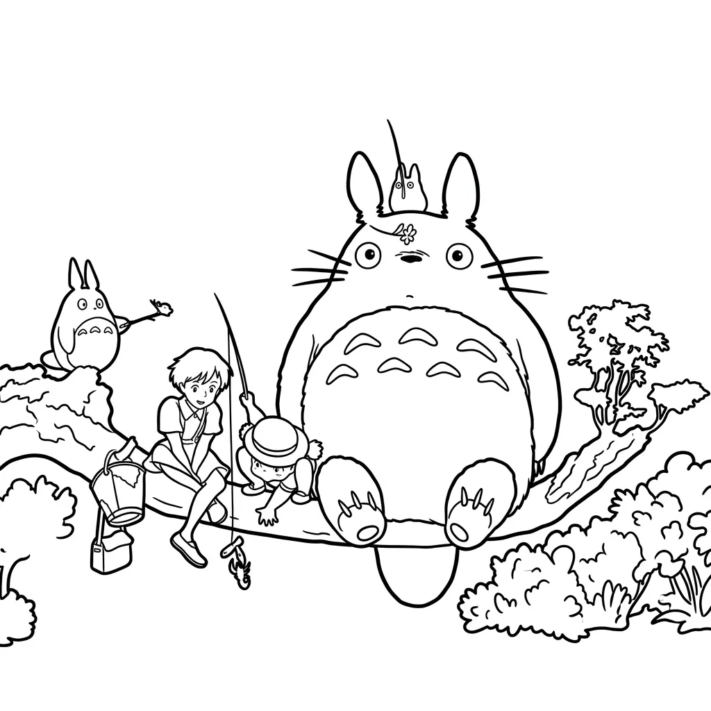 Totoro 16 para colorear en línea