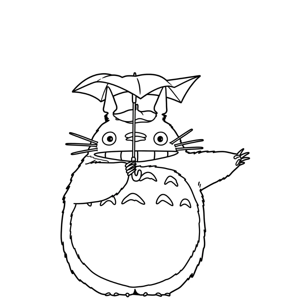 imagen de Totoro 17 para colorear para niño