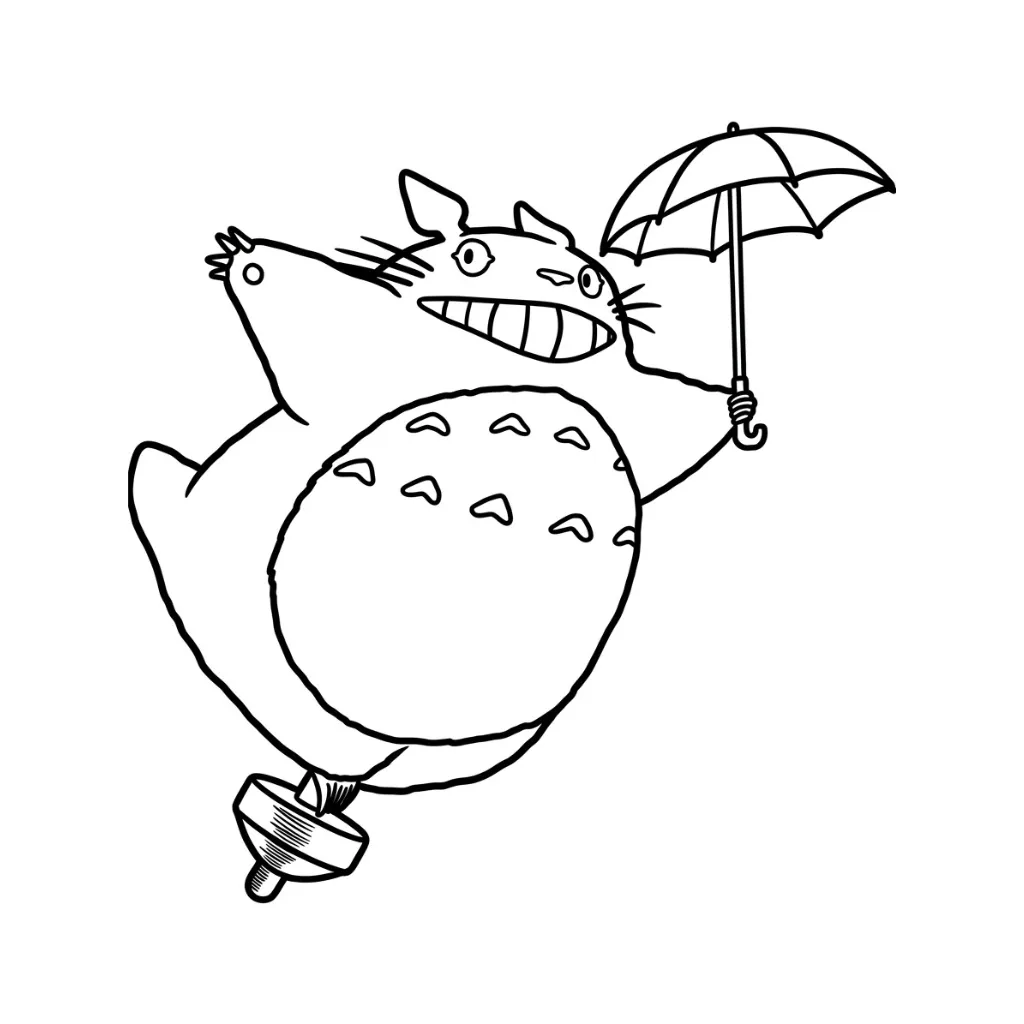 Totoro 18 para colorear para niño de 7 años