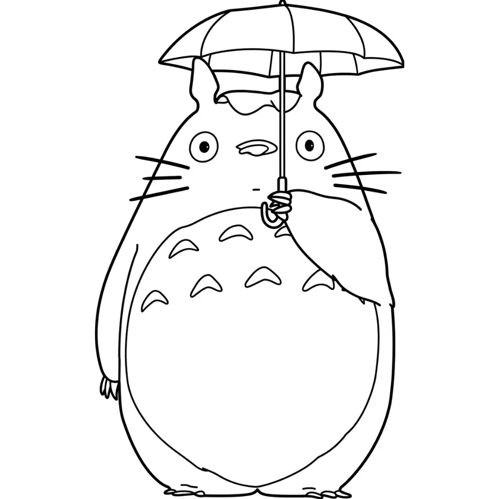 Totoro 19 para colorear para niño de 10 años