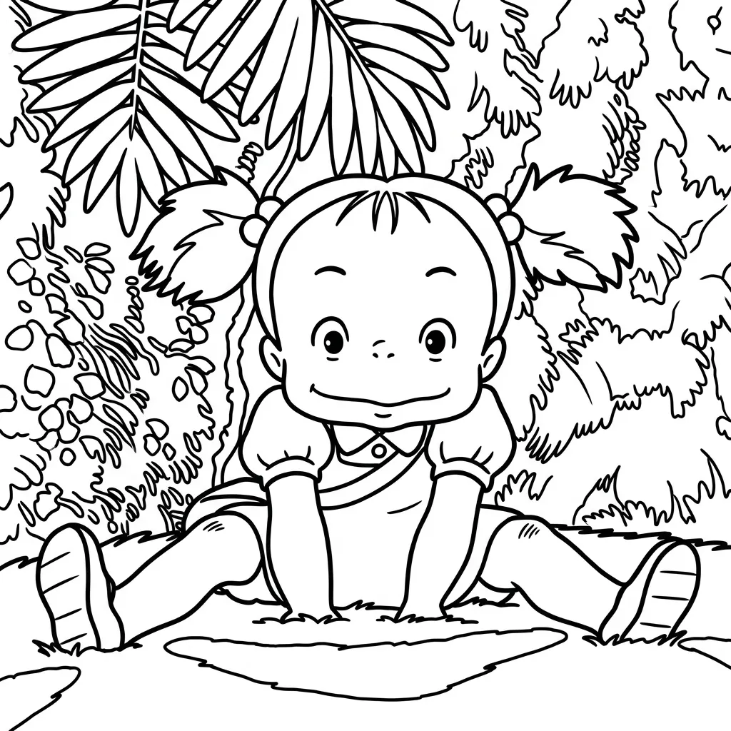 Totoro 2 para colorear y dibujo para imprimir