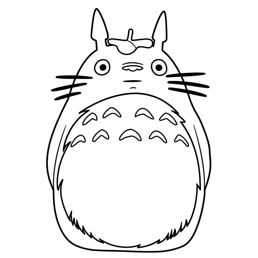Totoro 21 para colorear gratis en línea