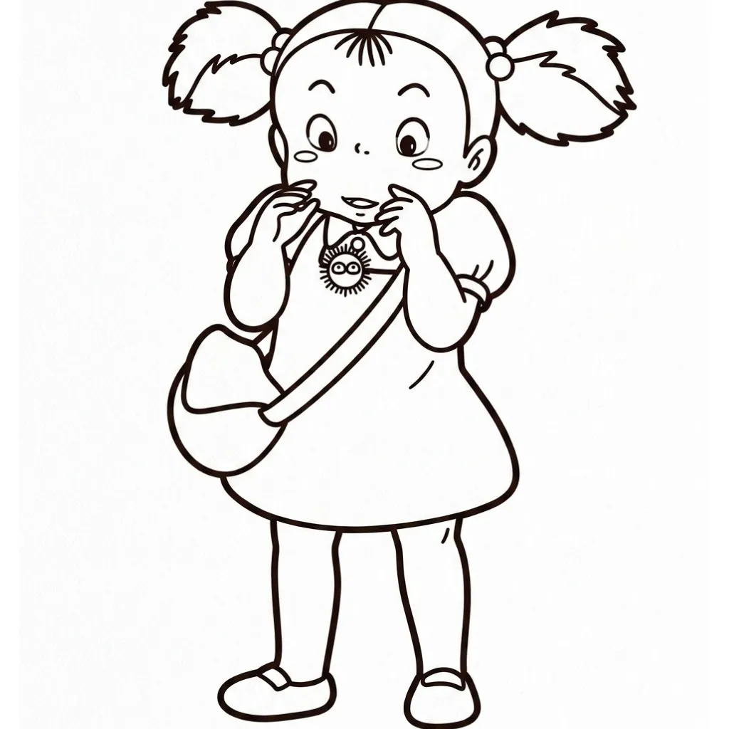 Totoro 7 para colorear para niños para descargar