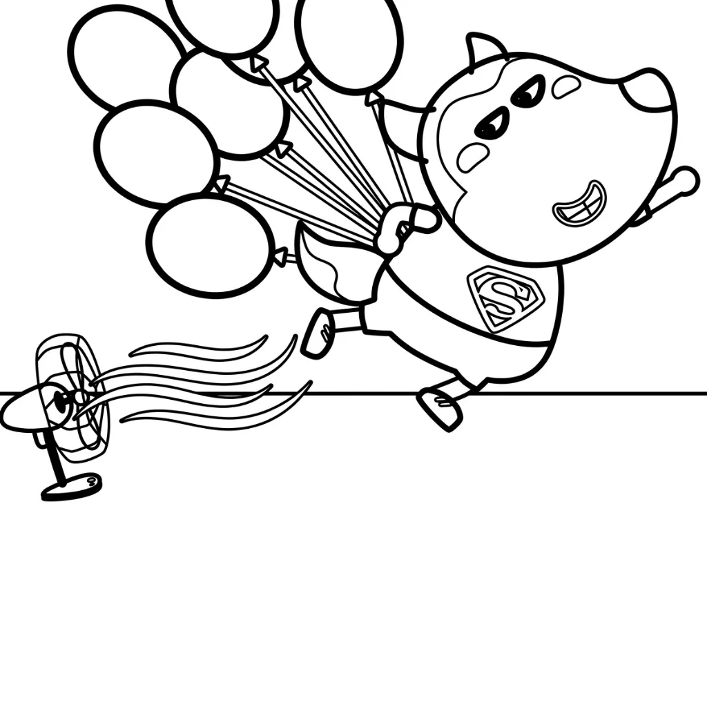 Wolfoo 15 para colorear en línea para niño