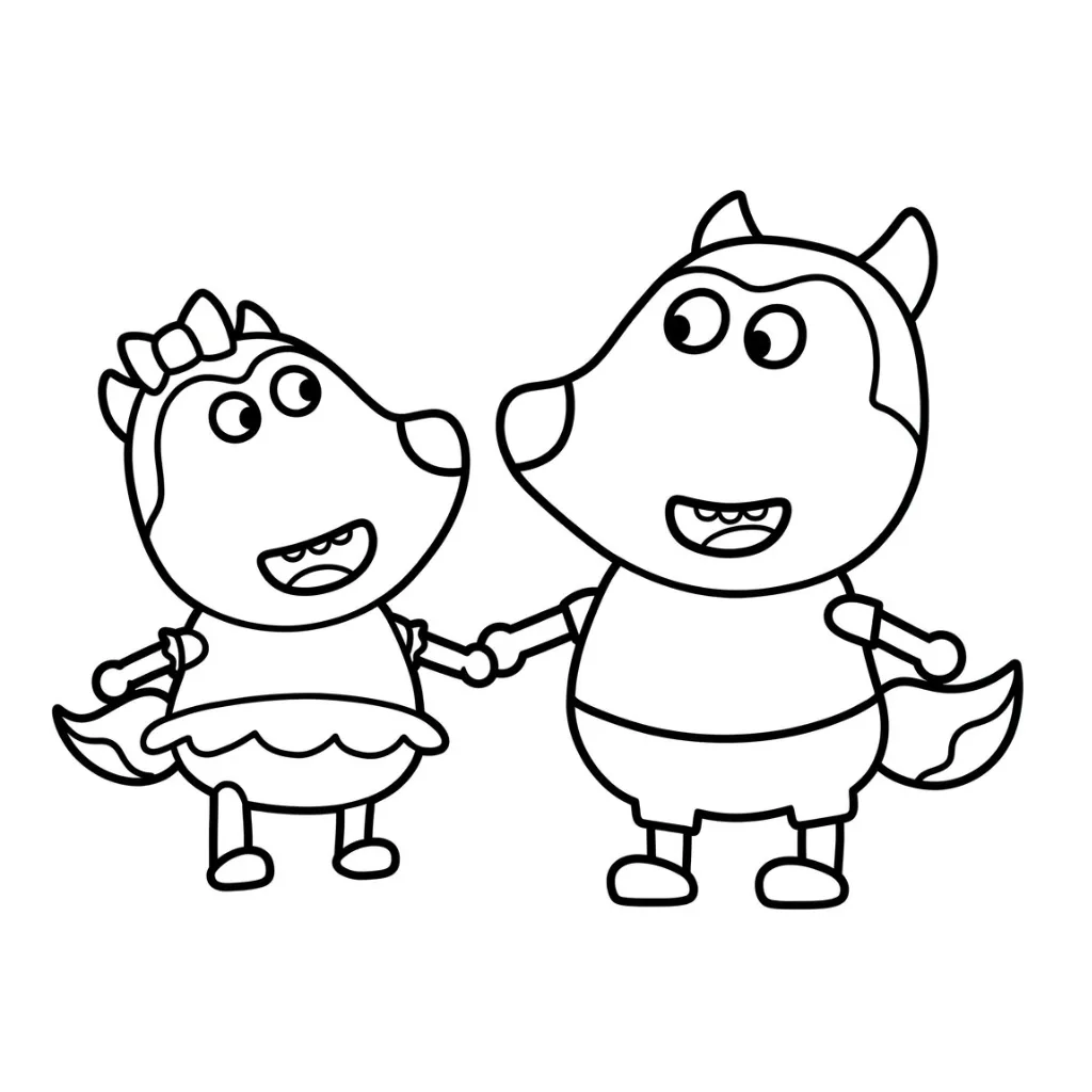 imagen de Wolfoo 19 para colorear para niño