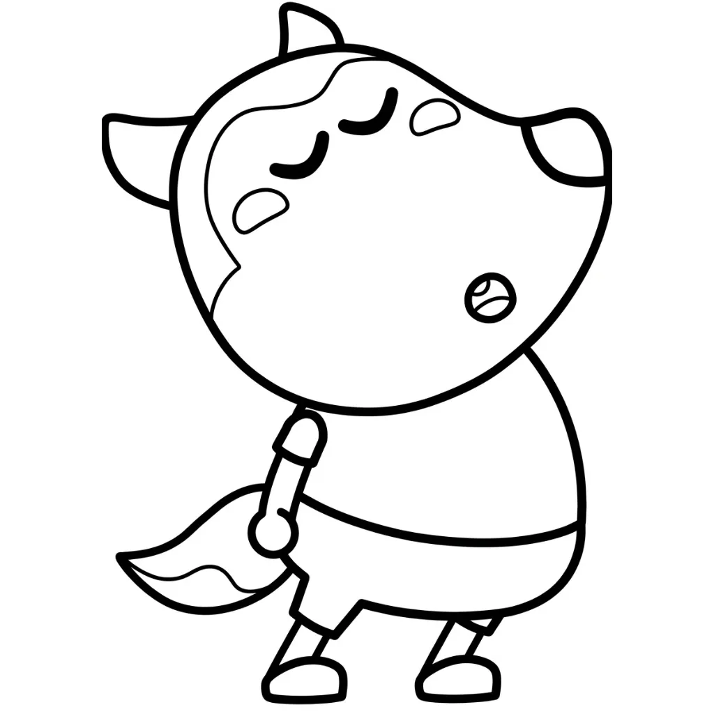 Wolfoo 20 para colorear para imprimir para niño de 10 años