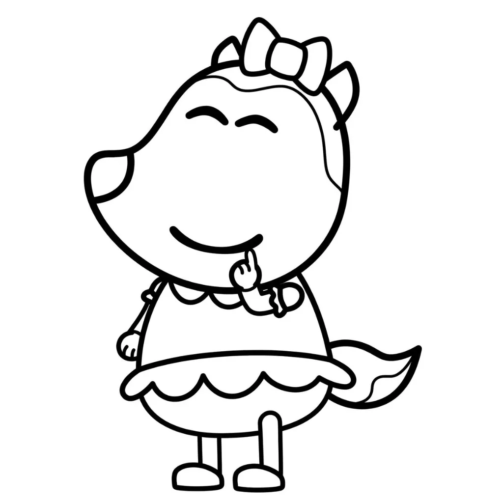 Wolfoo 25 para colorear para niño para imprimir