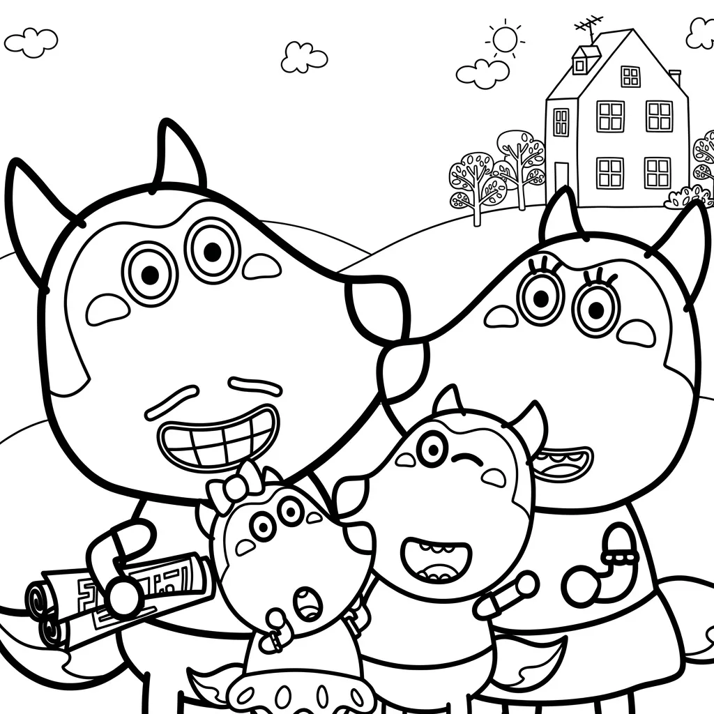 Wolfoo 7 para colorear y dibujos