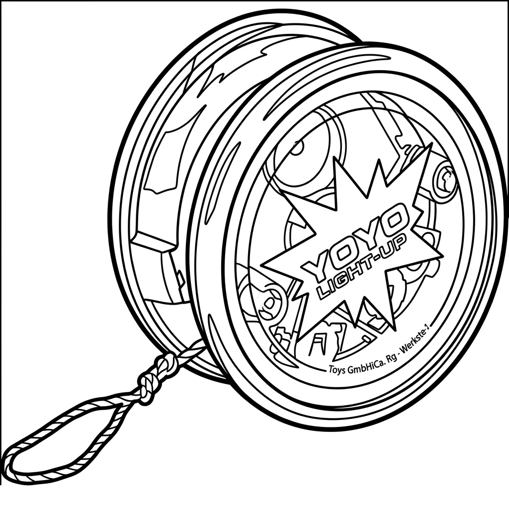 Yoyo 5 para colorear y recortar para imprimir gratis