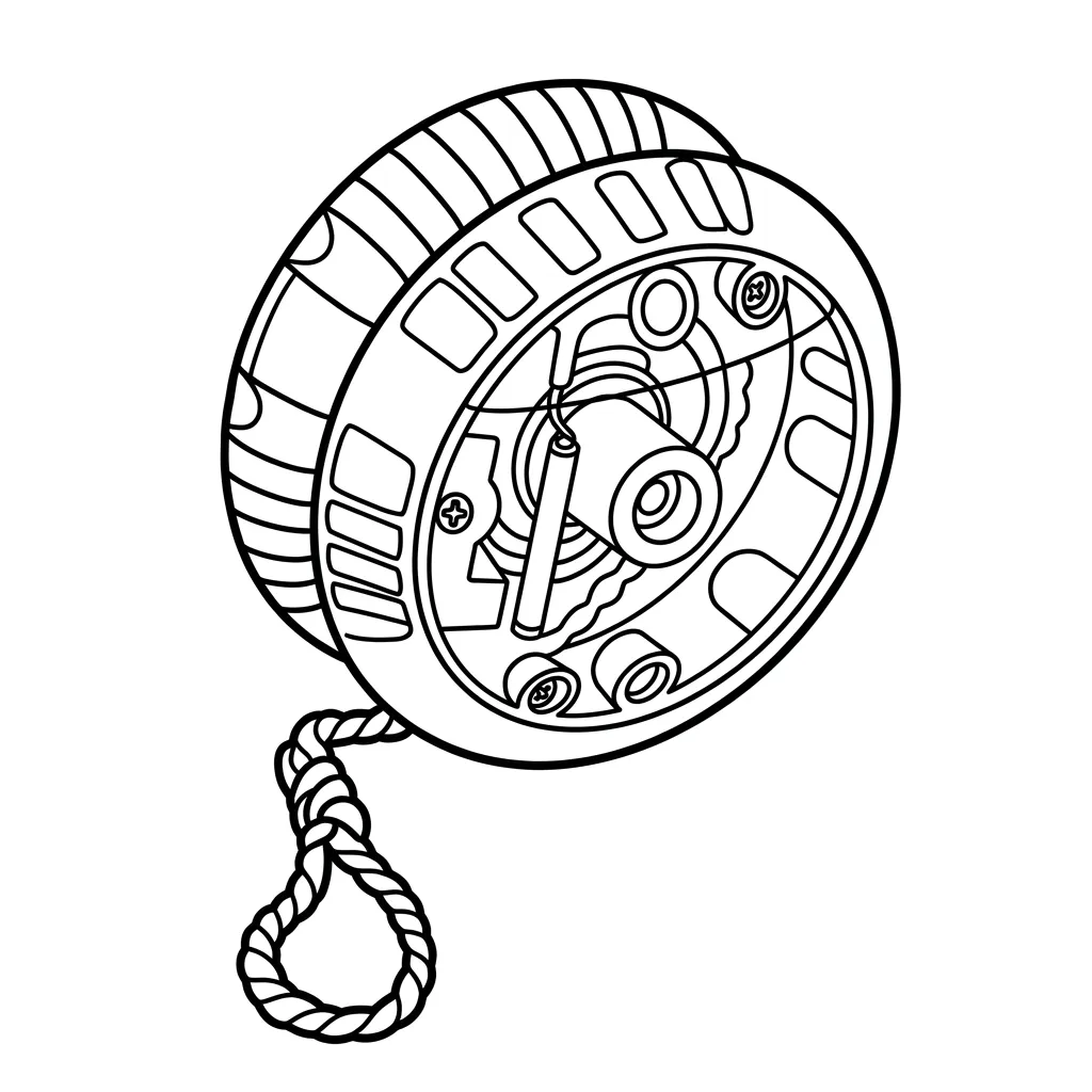 Yoyo 7 para colorear para imprimir para niño de 4 años