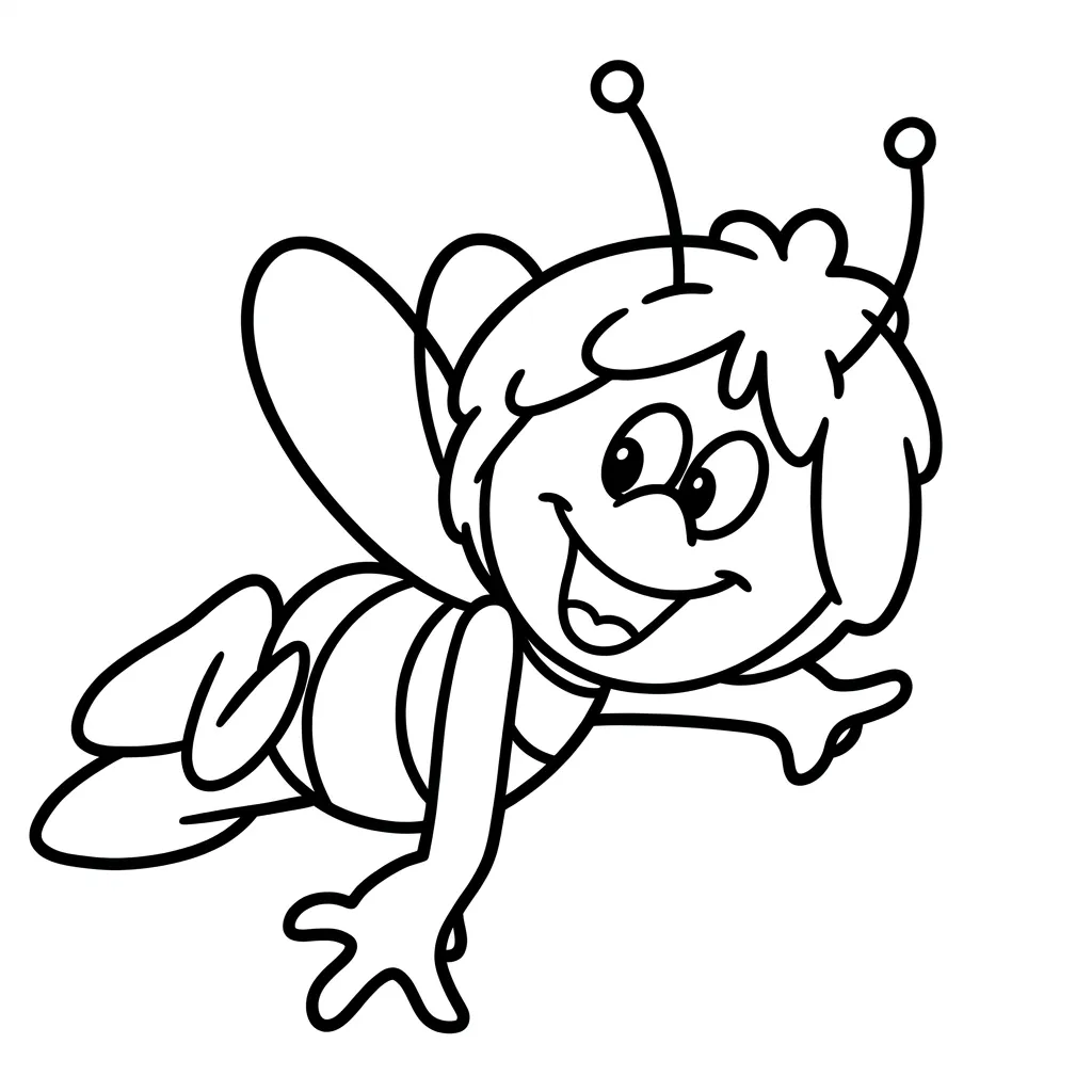 Abeja Maya 10 para colorear para imprimir pdf gratis