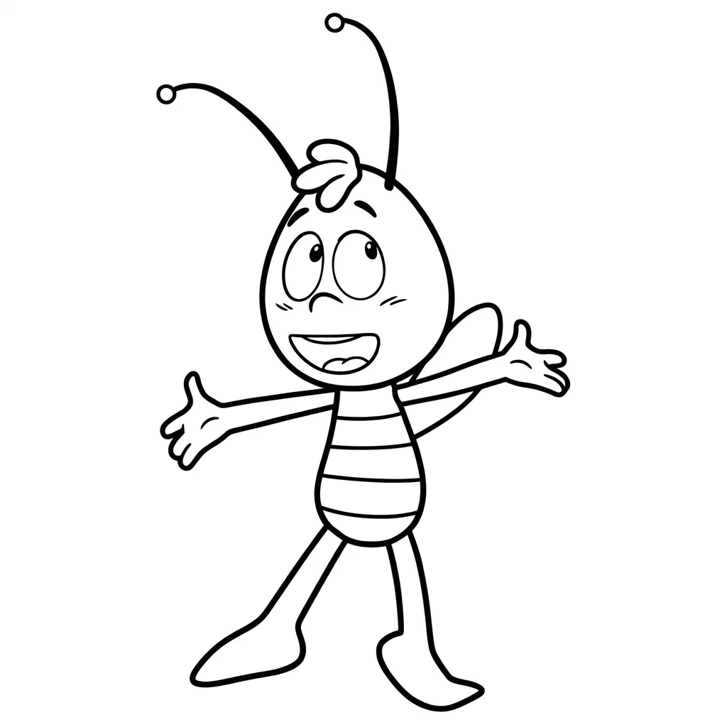 Abeja Maya 11 para colorear para imprimir gratis