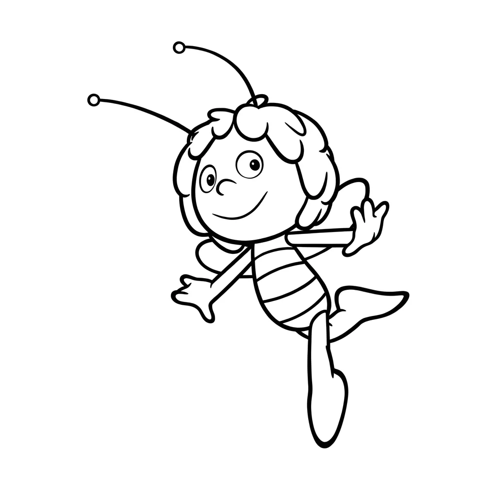 Abeja Maya 14 para colorear para imprimir