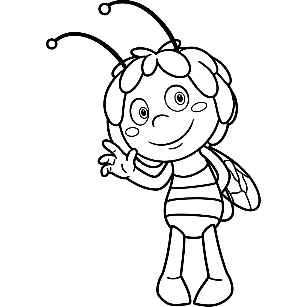 Abeja Maya 18 para colorear de para niños