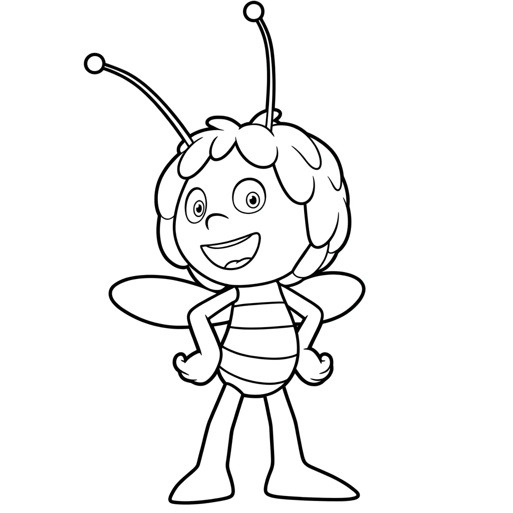 Abeja Maya 2 para colorear y dibujos