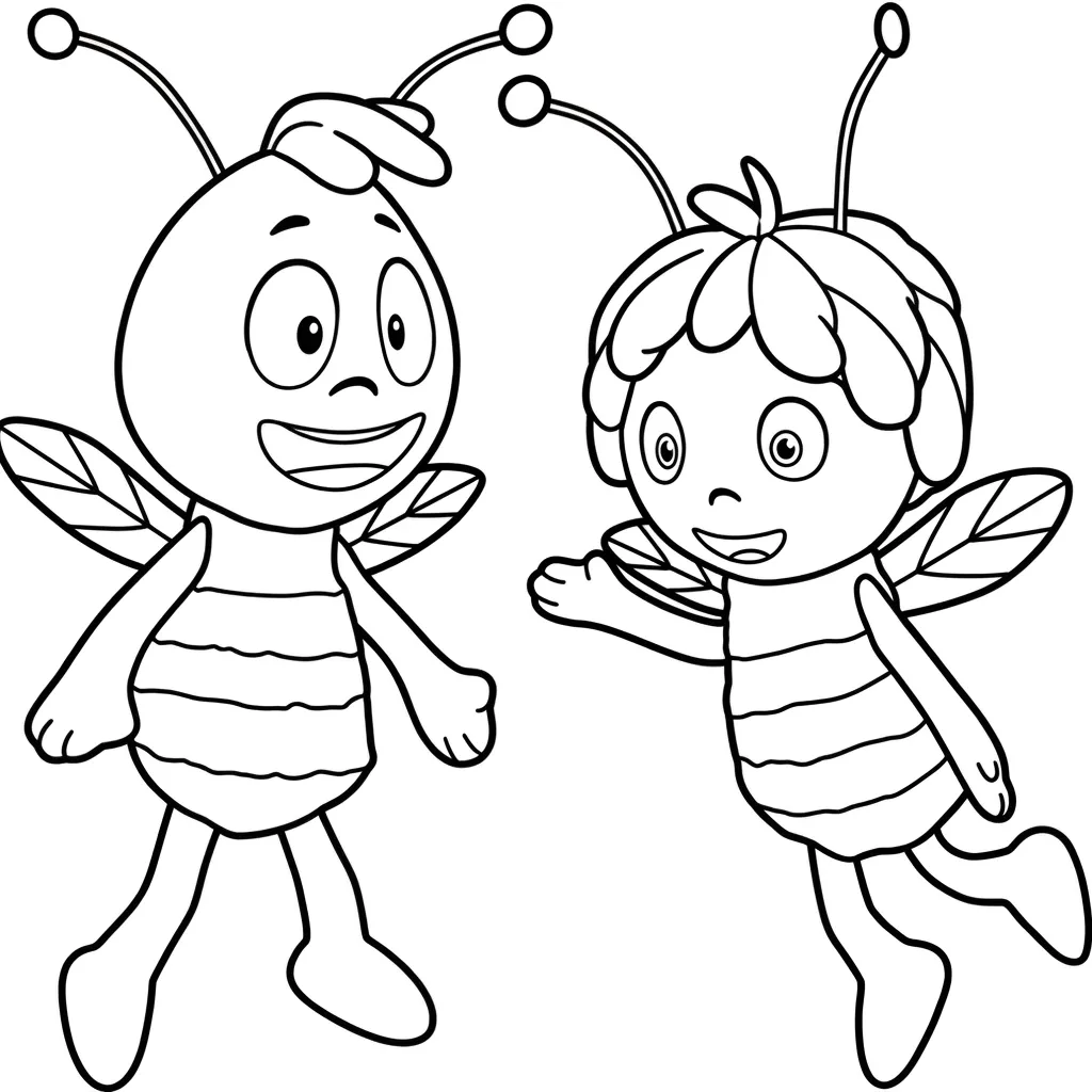 Abeja Maya 20 para colorear para imprimir gratis