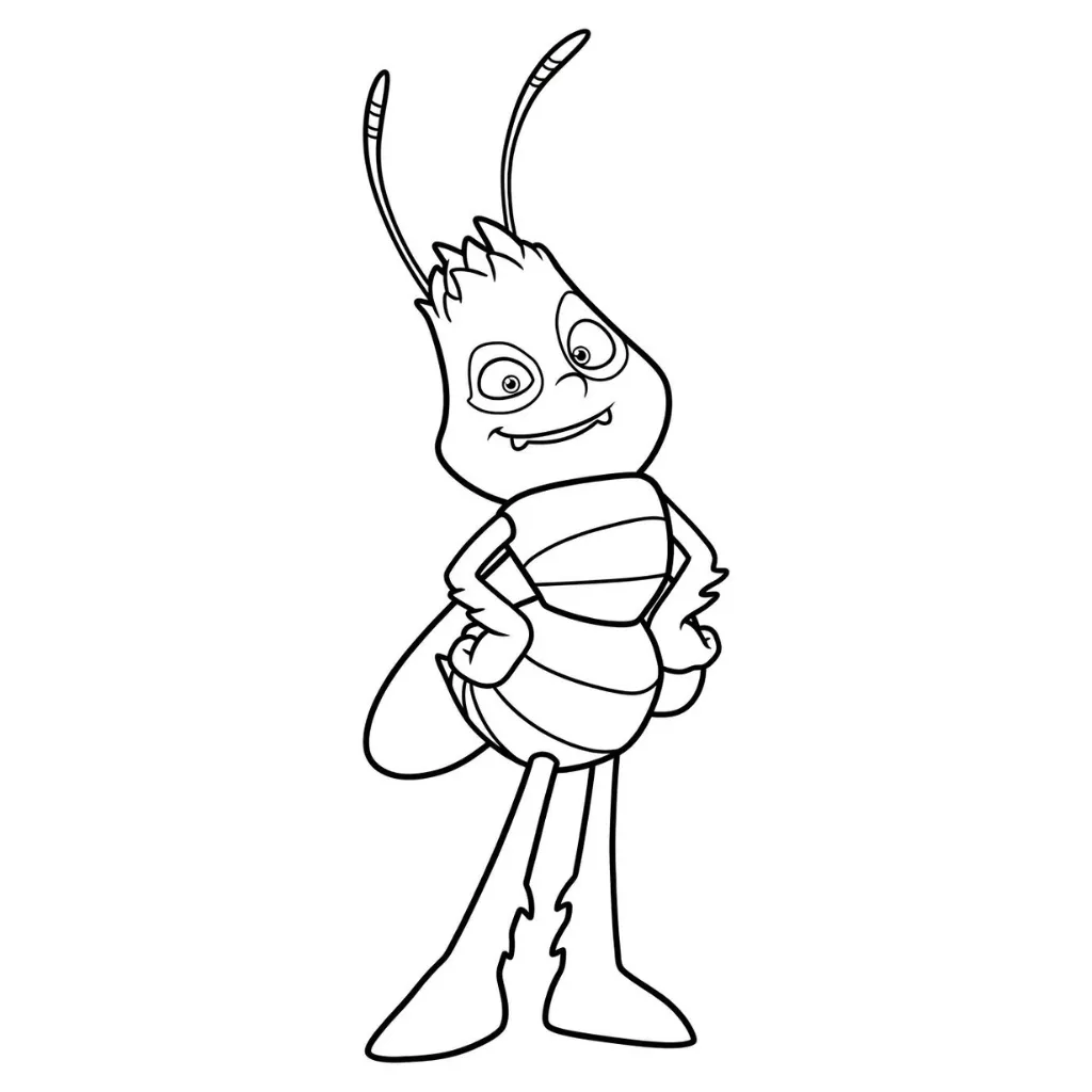 Abeja Maya 22 para colorear para descargar