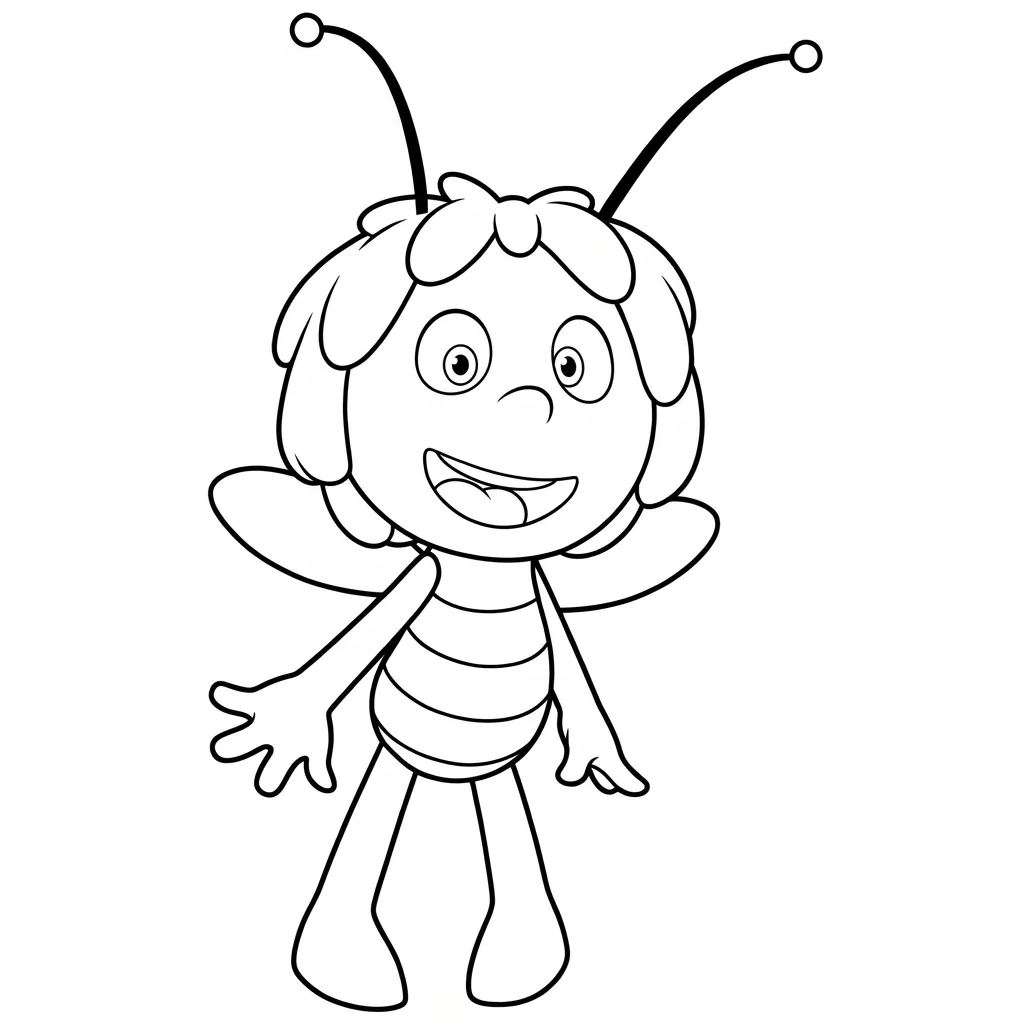 Abeja Maya 3 para colorear para imprimir gratis
