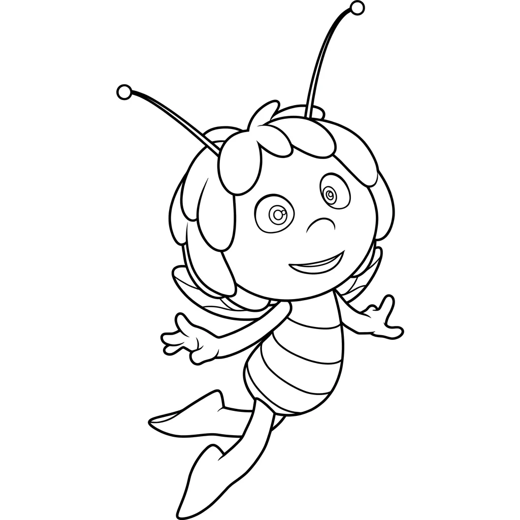 imprimir Abeja Maya 4 para colorear para niño