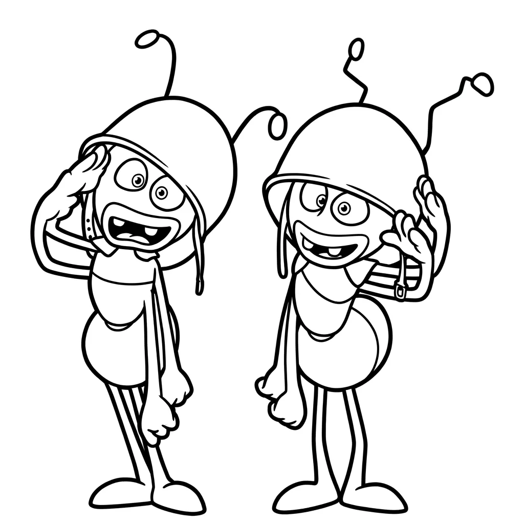 Abeja Maya 9 para colorear para primaria