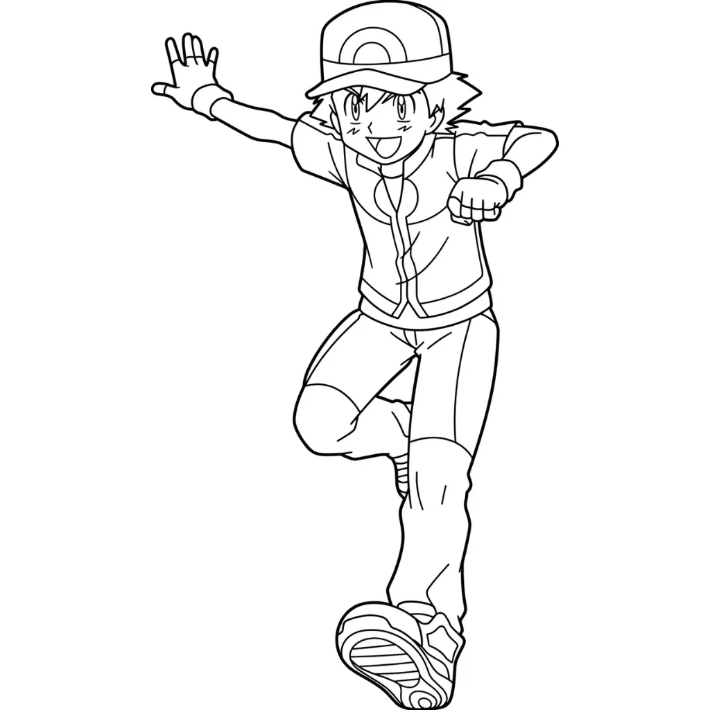 Ash Ketchum 17 para colorear para imprimir