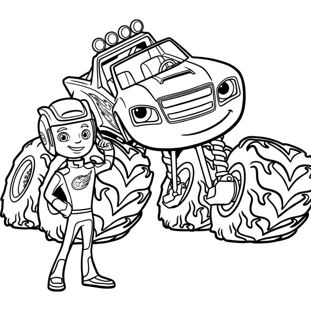 Blaze Y Los Monster Machines 11 para colorear para imprimir a4