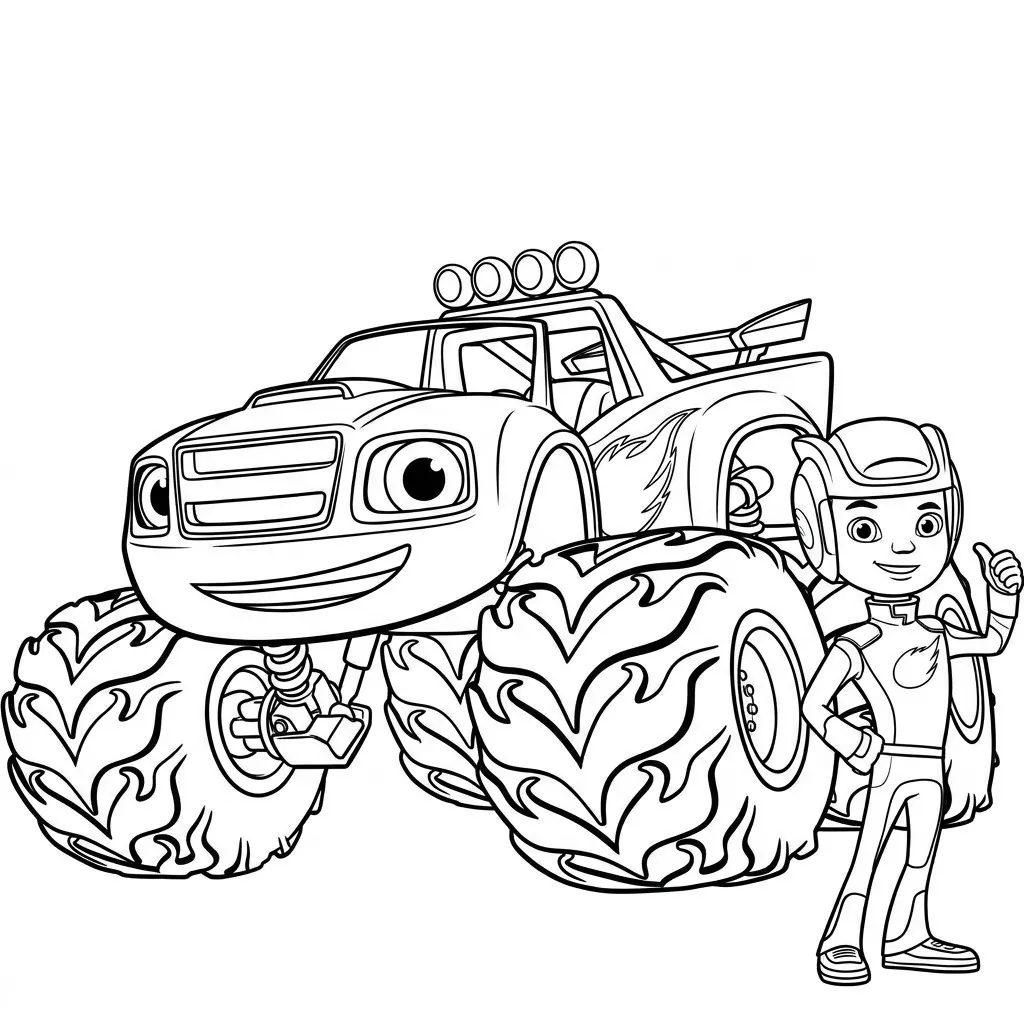 Blaze Y Los Monster Machines 15 para colorear para imprimir para niño de 3 años