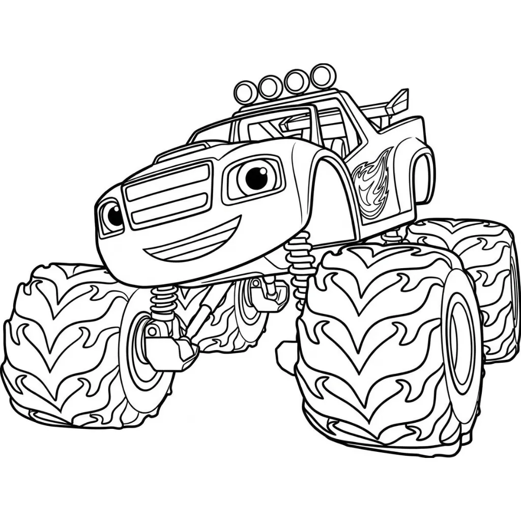 Blaze Y Los Monster Machines 19 para colorear para niño de 8 años
