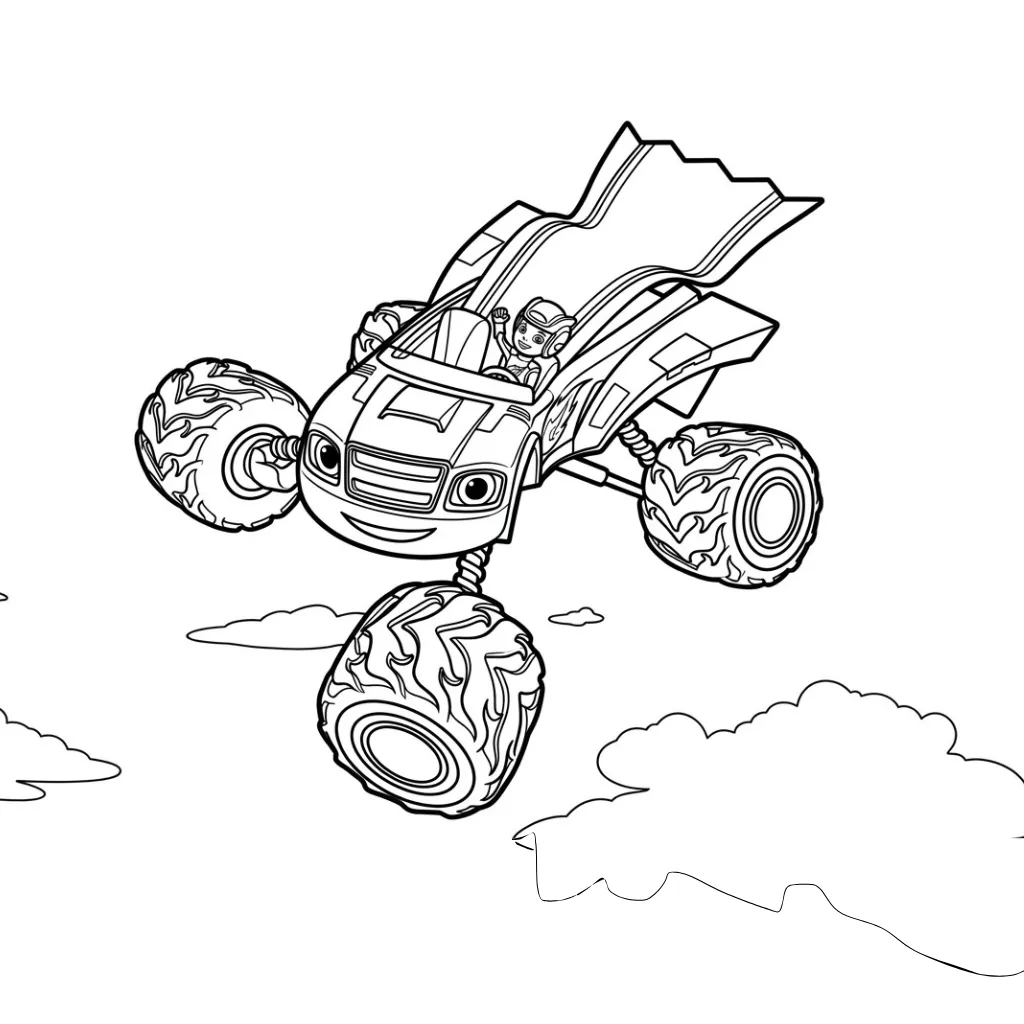 Blaze Y Los Monster Machines 2 para colorear para niño de 6 años