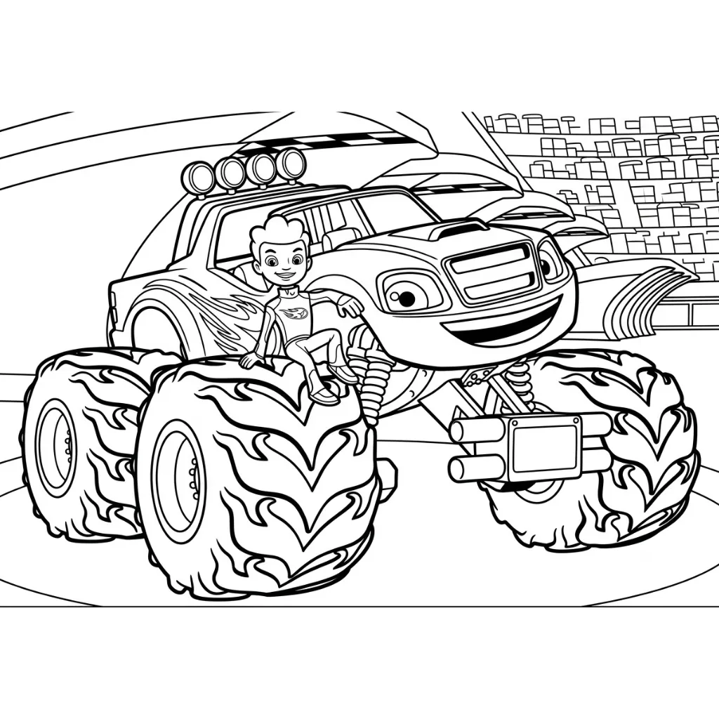 Blaze Y Los Monster Machines 3 para colorear para imprimir para niño de 10 años