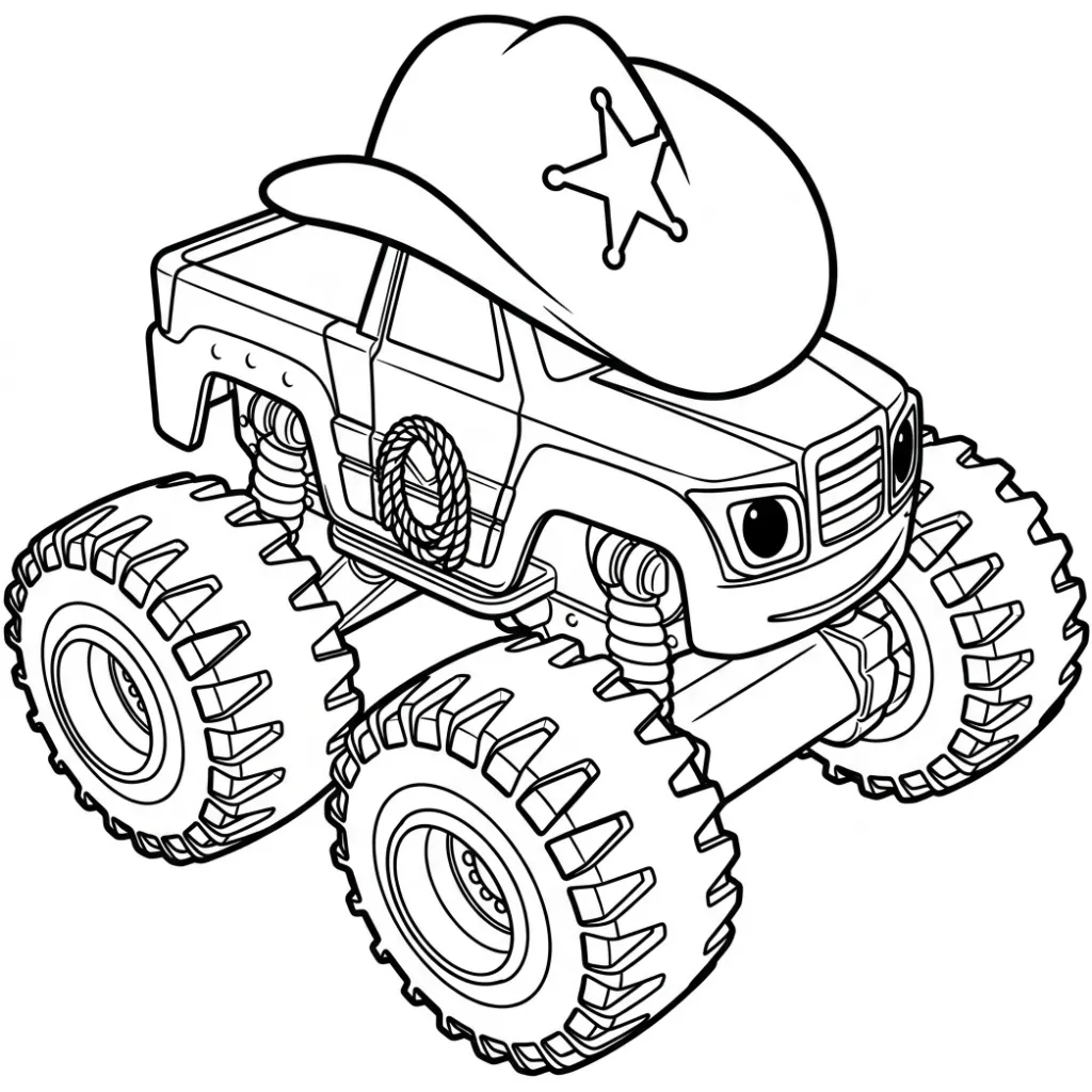 Blaze Y Los Monster Machines 5 para colorear gratis para niños