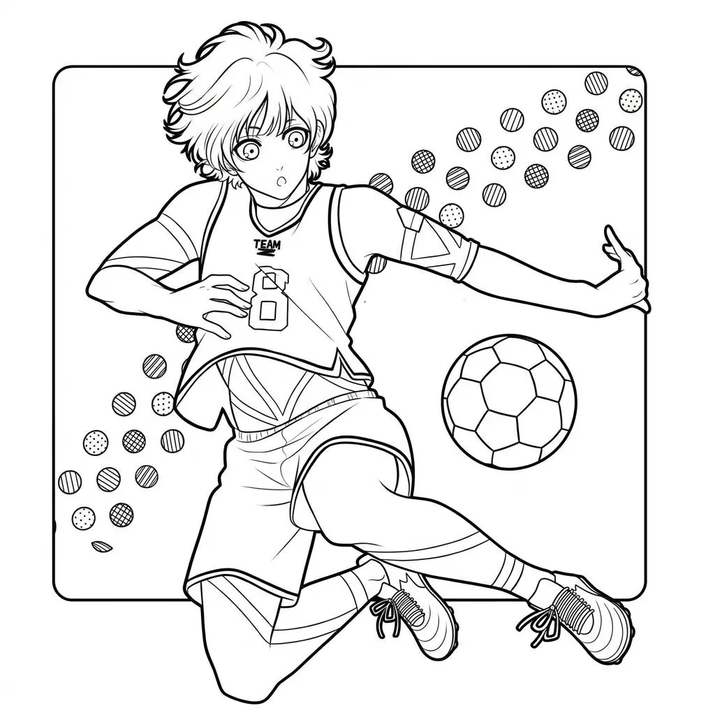 imagen para colorear Blue Lock 6 niño