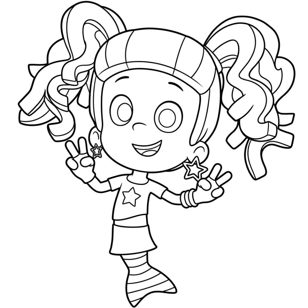 Bubble Guppies 1 para colorear para bebé para imprimir