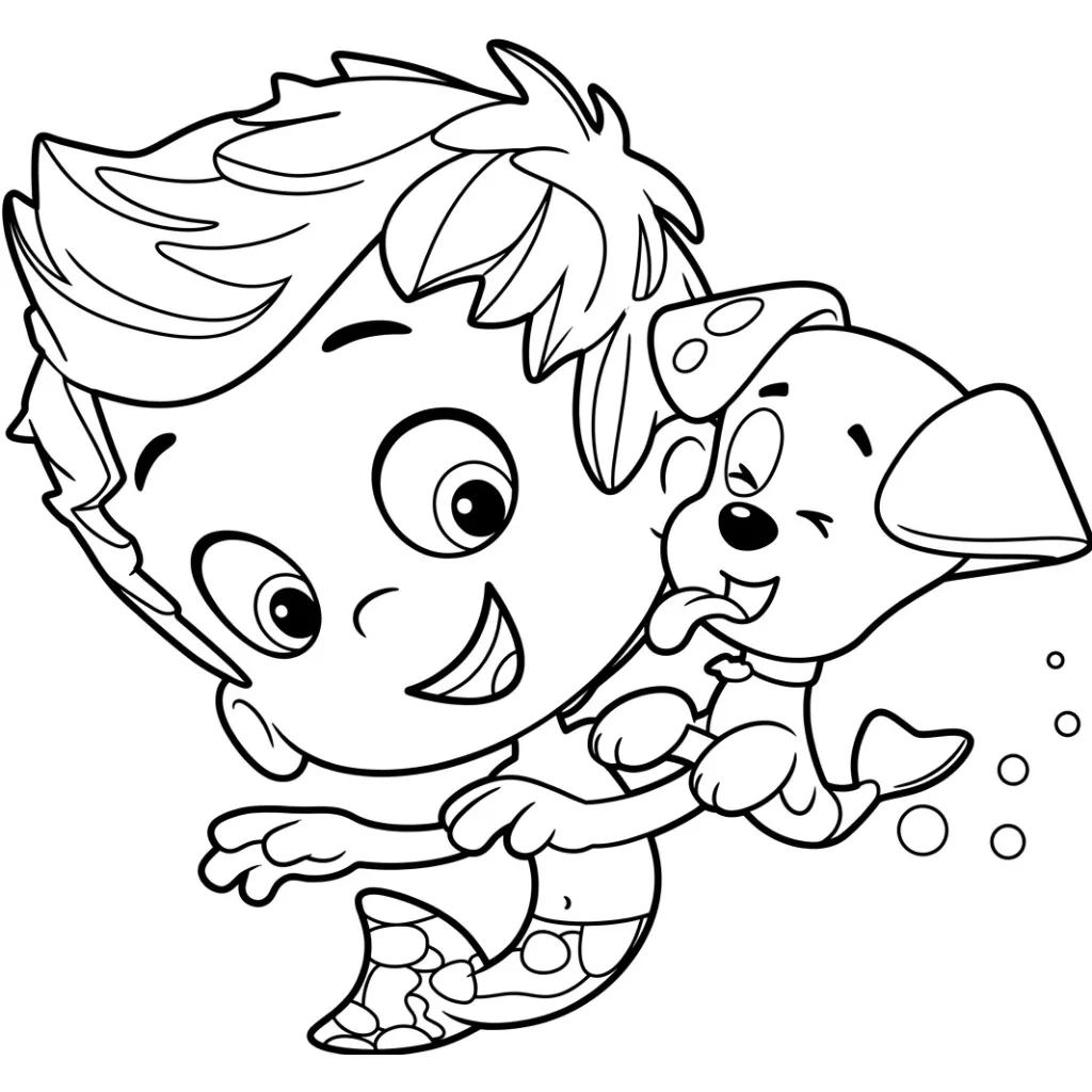 Bubble Guppies 12 para colorear gratis para imprimir