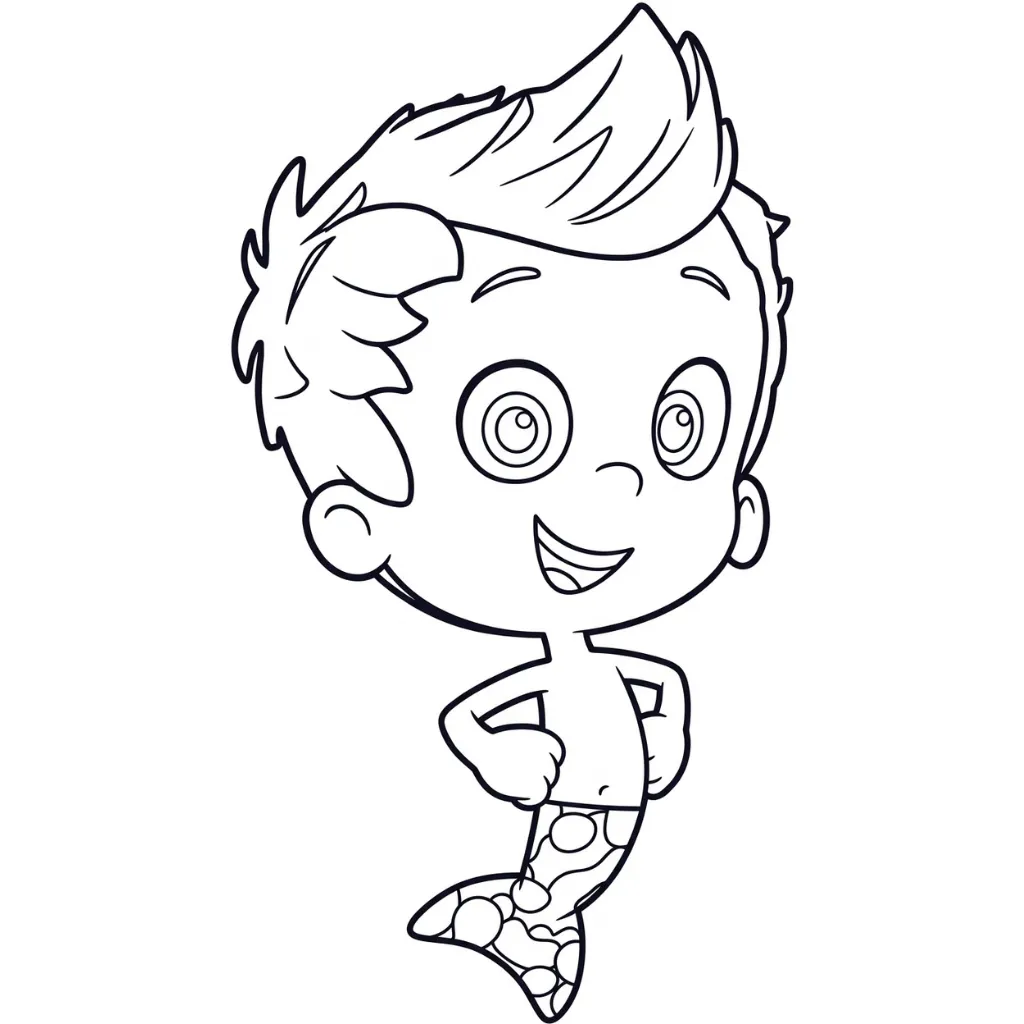 Bubble Guppies 14 para colorear para niños para descargar