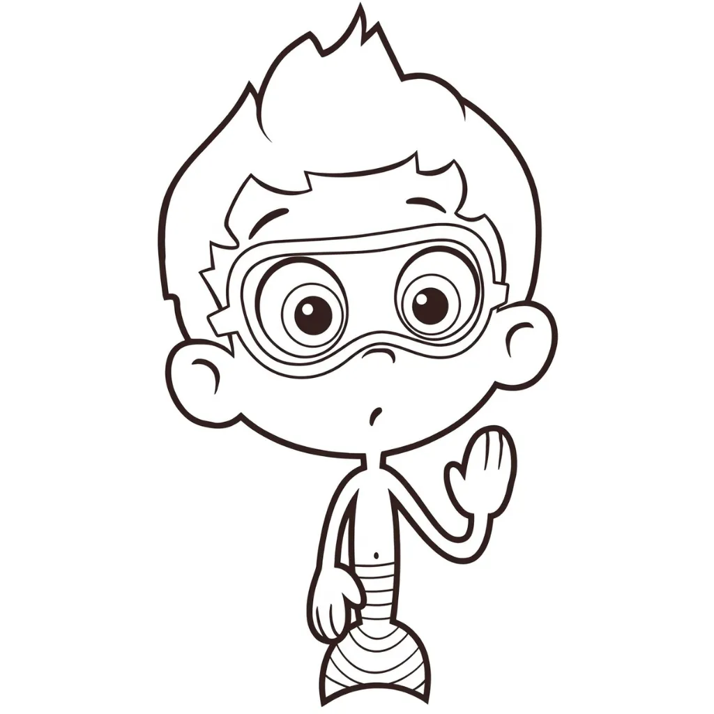Bubble Guppies 2 para colorear para niños