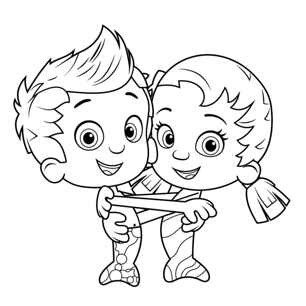 Bubble Guppies 6 para colorear para primaria