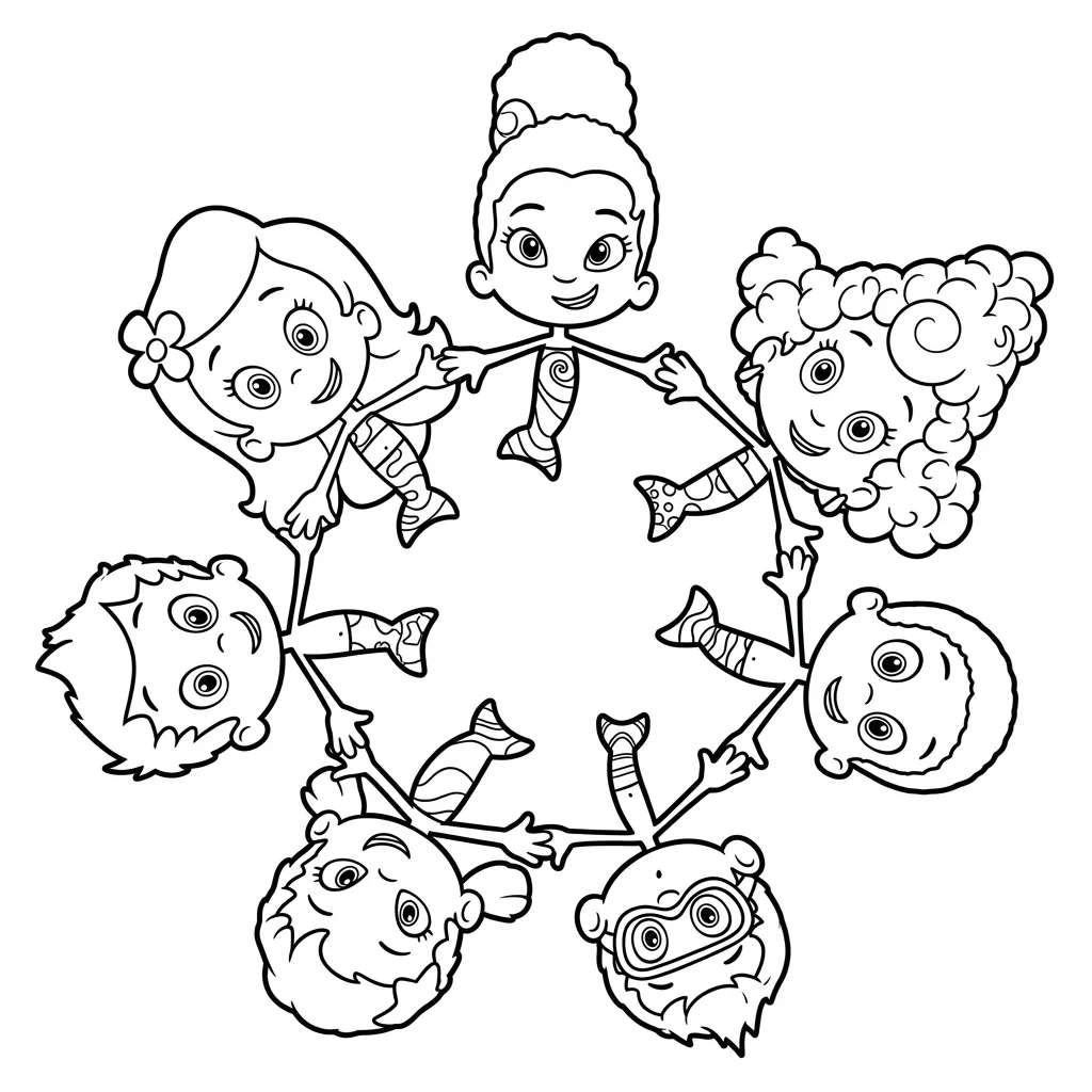 Bubble Guppies 7 para colorear para niño de para imprimir
