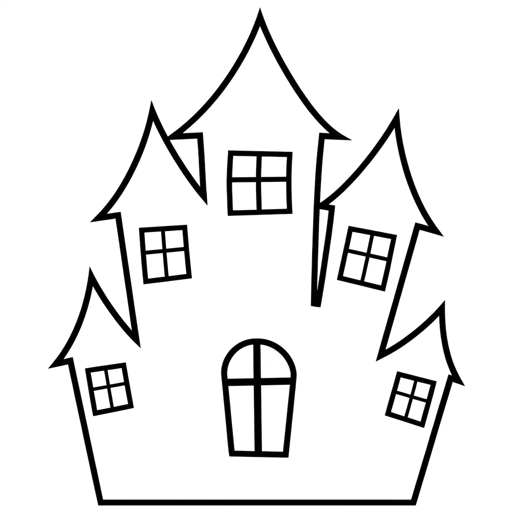 Casa Embrujada 11 para colorear para niño de 6 años